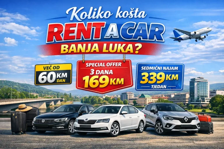 Saznajte koliko košta rent a car u Banjoj Luci i