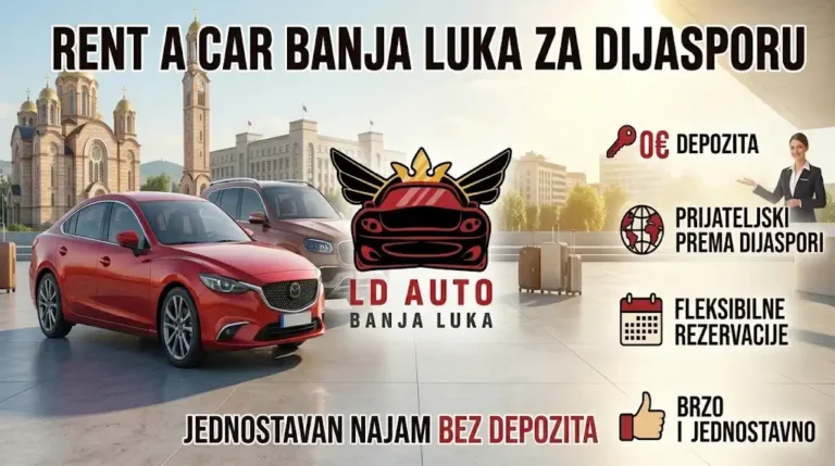 Rent a car Banja Luka za dijasporu – najam vozila bez depozita